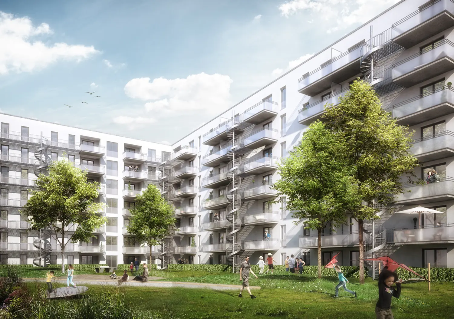 Neubau von 360 Wohneinheiten von Eid Architecture